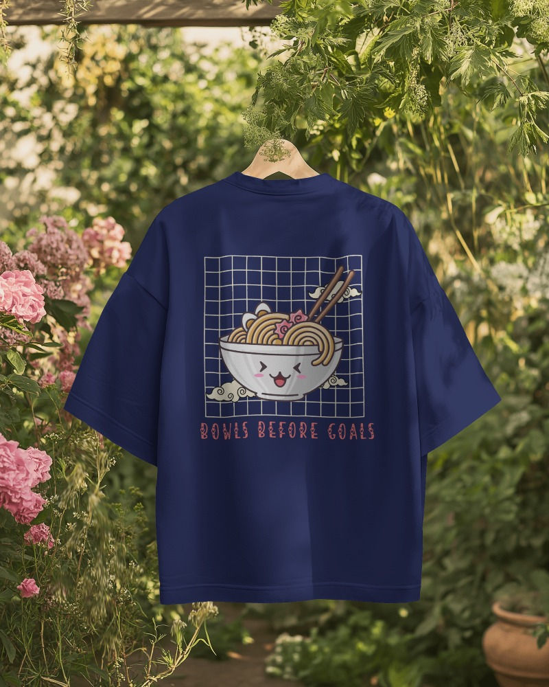 royal blue unisex oversized T-shirt with back print