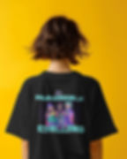 Black women's oversized t-shirt with back print