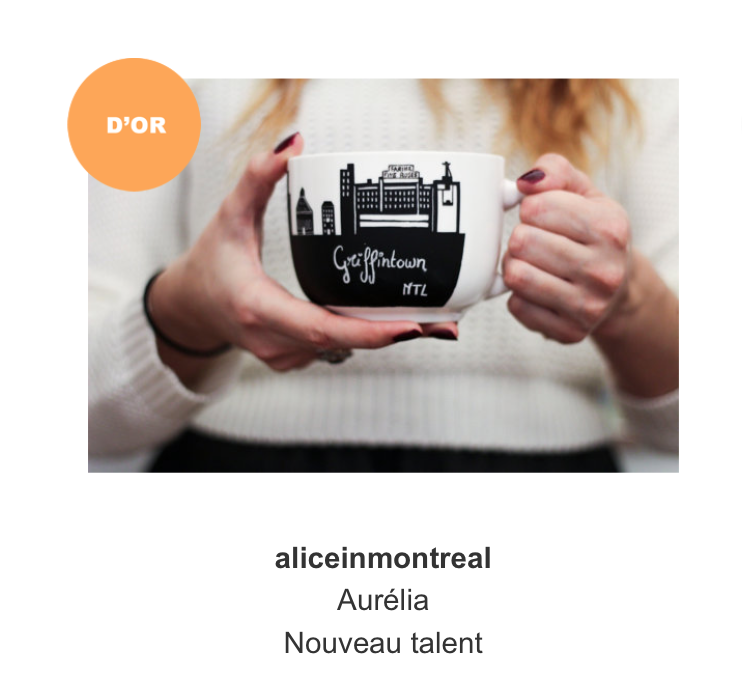 Gagnant OR - Concours ETSY Quebec