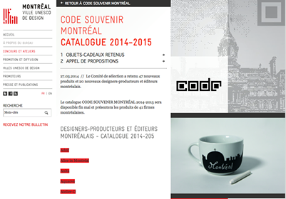 Catalogue CODE SOUVENIR