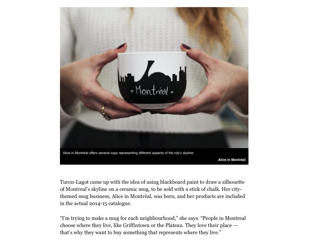 Montreal Gazette - Alice in Montreal
