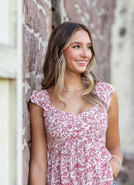 Beautiful girl smiling during her Mechanicsburg, PA senior photoshoot
