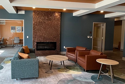 Hotel Lobby in Carlisle PA with Interior Design by EJ Designs