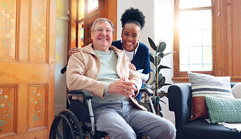 One of the friendly staff at Safe Care Connection with a companionship and in-home care client at their Mechanicsburg, PA home