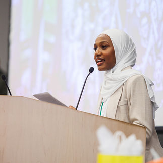 Najmah Adbur-Rahman presenting during the New Futures Career Con in 2025