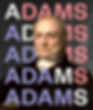 John Quincy Adams with the Adams Memorial Foundation Logo Layered in front and behind