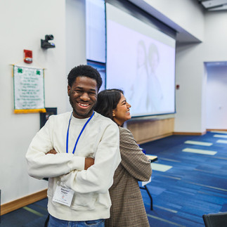 Two Scholars laughing during New Futures CareerCon 2025