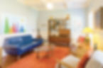 Midcentury modern living room designed by EJ Designs Interior Design for a Harrisburg PA client