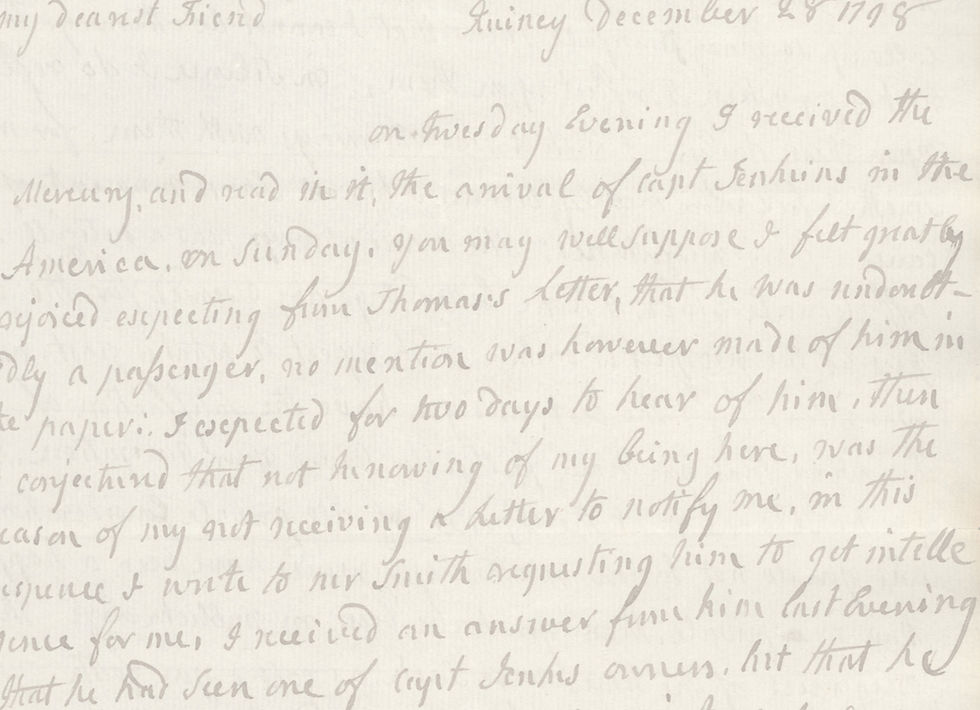 Letter from Abigail Adams to John Adams, 28 December 1798