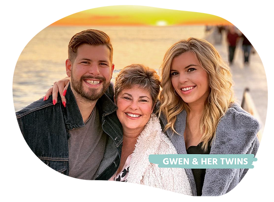 Gwen Robbins, the Promo Princess Promotional Products owners, with her children