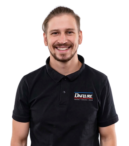 One of our amazing Daflure HVAC technicians smiling