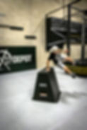 Dexterity Depot Student during Parkour class jumping over an obstacle