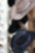Women's western wear hats on a display