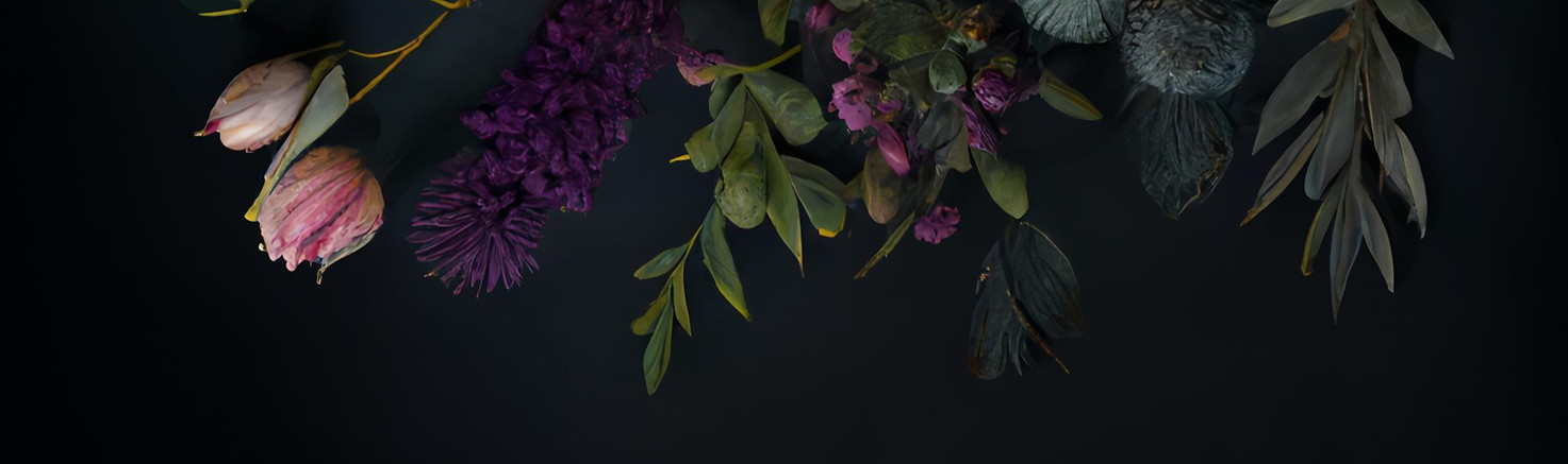 Dark moody floral design for S. R. Elftman brand