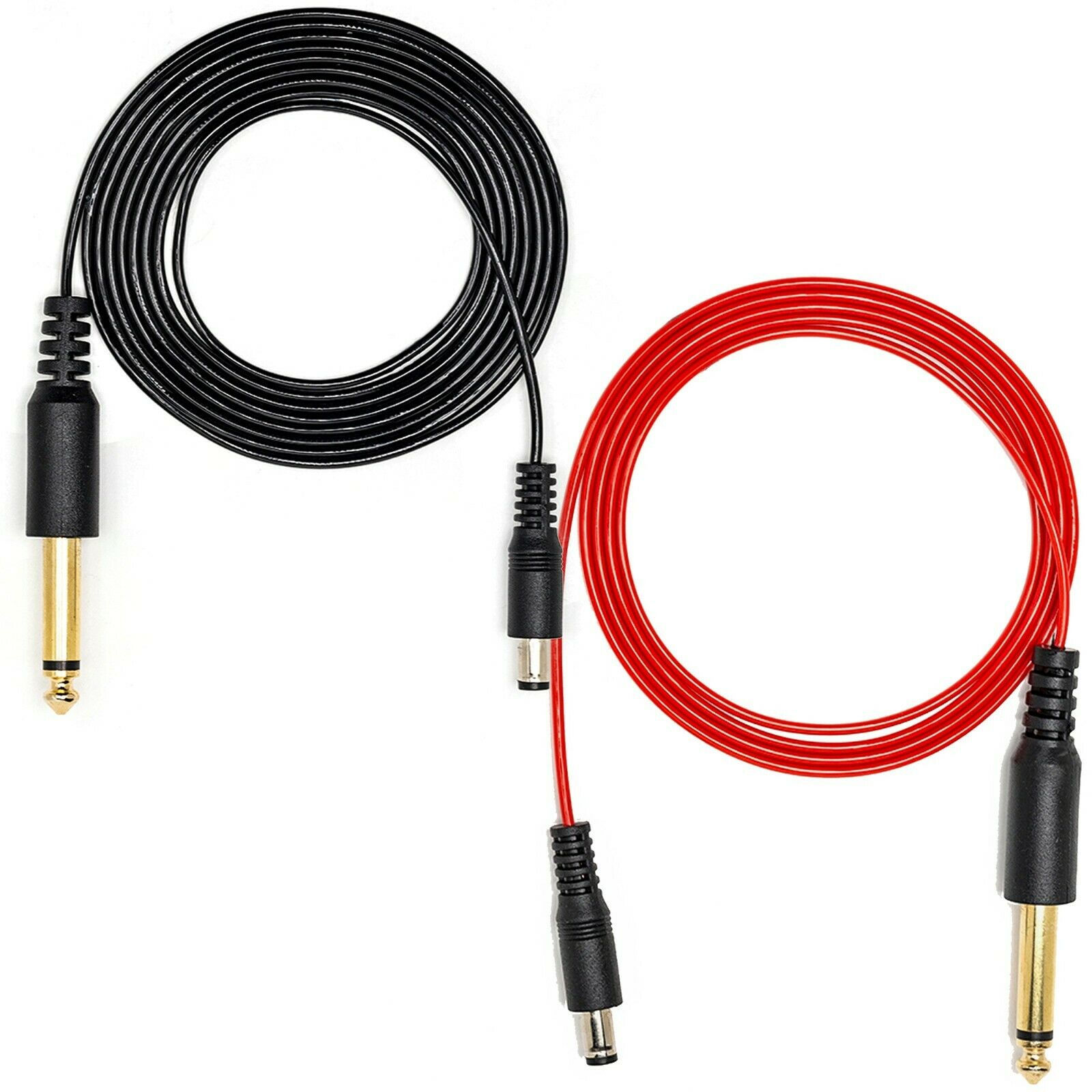 6' Foot 5.5mm DC Clip Cord Jack Soft Silicone Black rubber tattoo machine