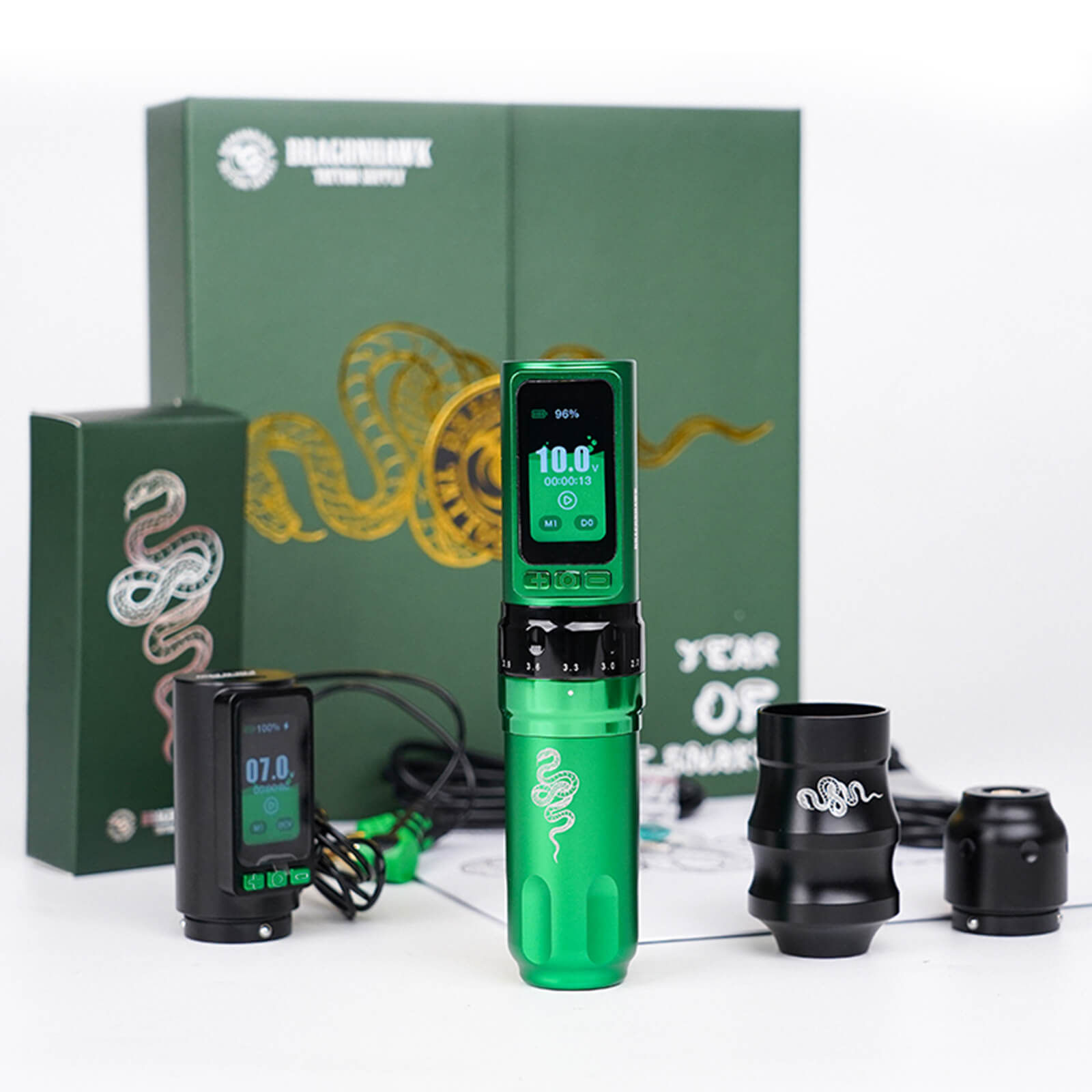 Dragonhawk Fold Pro Year of Snake Edition Wireless Tattoo Machine Pen 3000mAh Ba