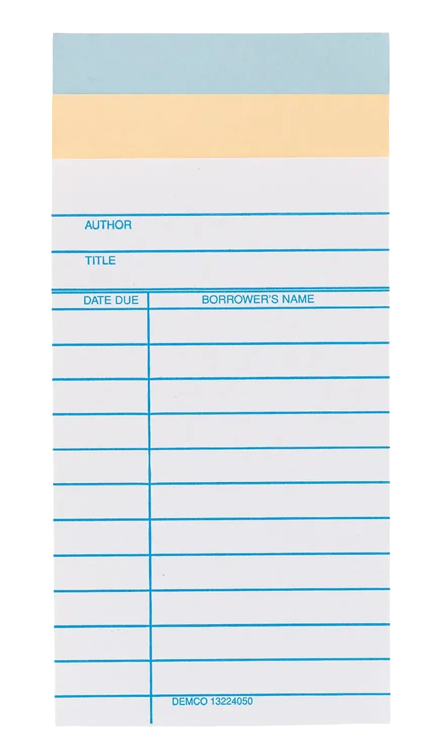 Carte de livre de bibliothèque