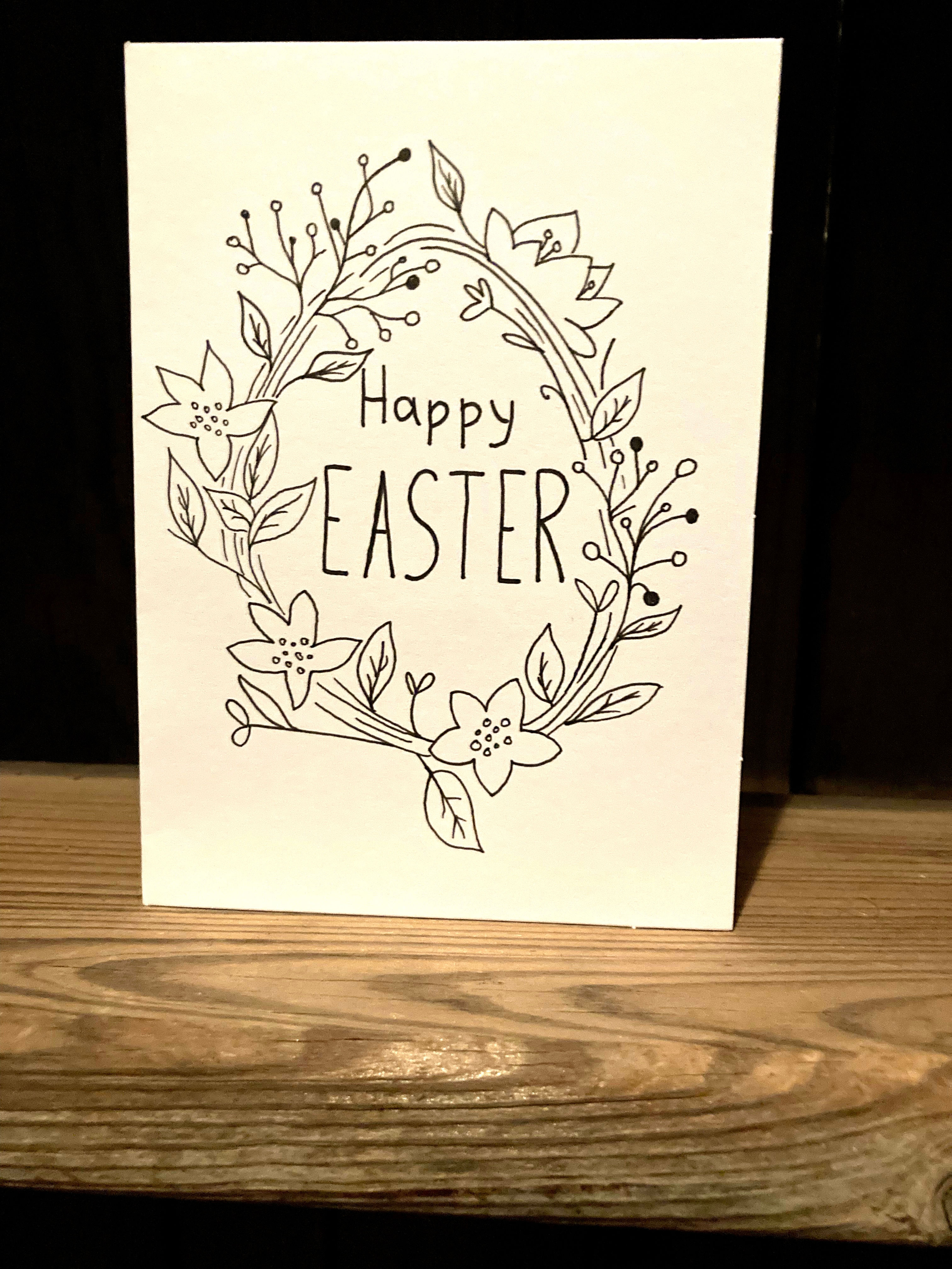 Happy Easter Wreath Card