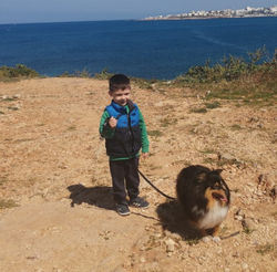 Nina col suo padroncino a Malta