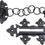Thumbnail: Cast iron door chain - painted black