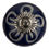 Thumbnail: Furniture knob porcelain relief deco CK5526 flower blue white (Pack of 8 Pcs)