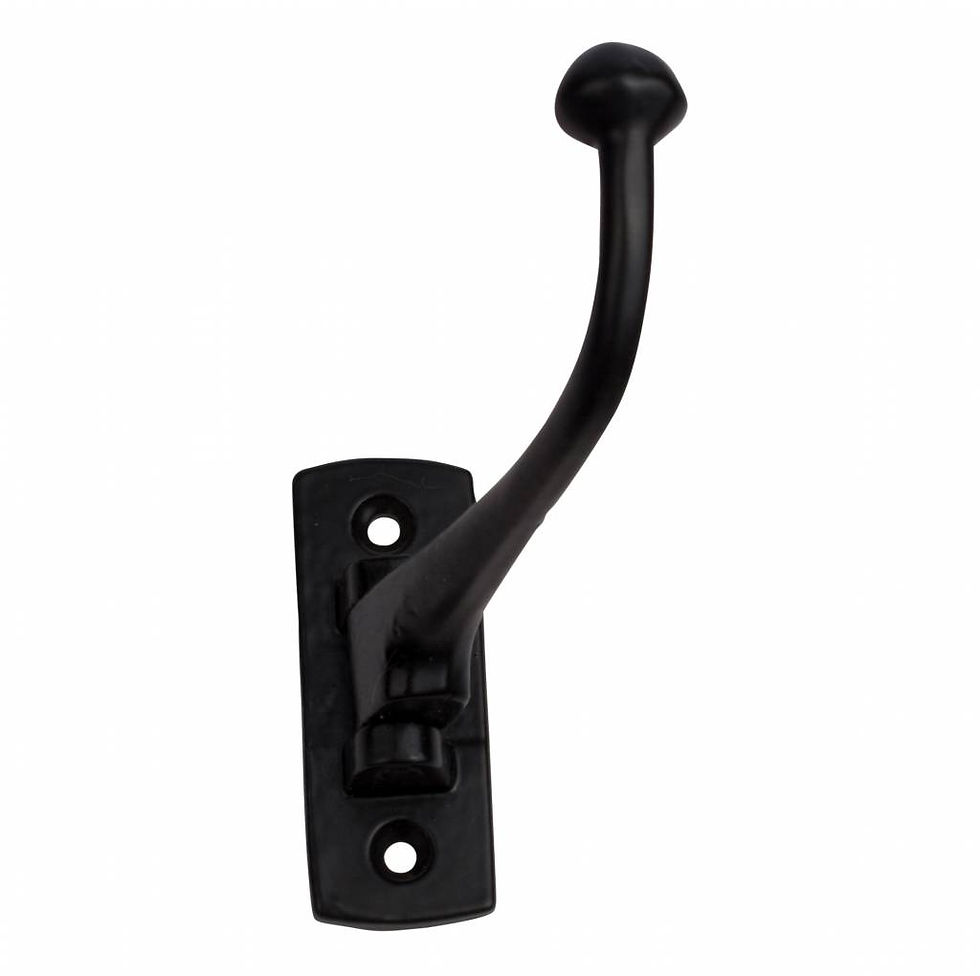 Thumbnail: Cast iron coat hook with 1 rotating hook.