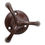 Thumbnail: Cast iron ceiling hook 'Trio' rotatable Rust