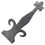 Thumbnail: Cast Iron Ornamental Hinge Fleur-De-Lis 320MM