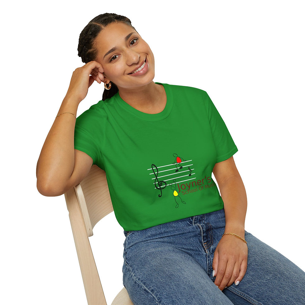 Joyner's School of Music Unisex Softstyle T-Shirt - Vibrant Green Music Tee