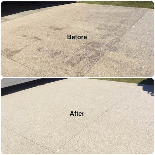 Perth pressure washing and sealing exposed aggregate driveway