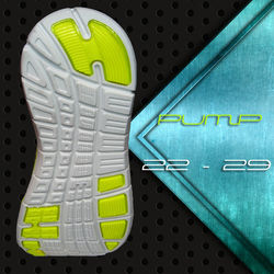 SUELA PUMP BLANCO AMARILLO NEON PLASTISUELAS