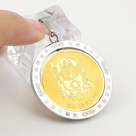 Thumbnail: LOOKER Rotatable Coin Pendant for Men & Women Necklace 