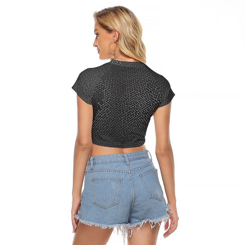 Thumbnail: Black N Dazed Women's Cropped T-shirt