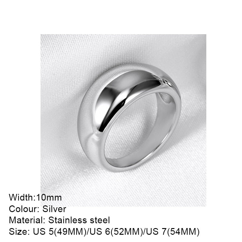 Thumbnail: Bague Ring 316L Stainless Steel Ring Anillo Ringen Mujer Women Rings