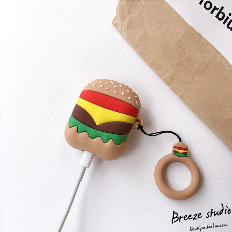 Miniaturbild: Foodie earphone case charge box soft silicone Wireless Bluetooth cover