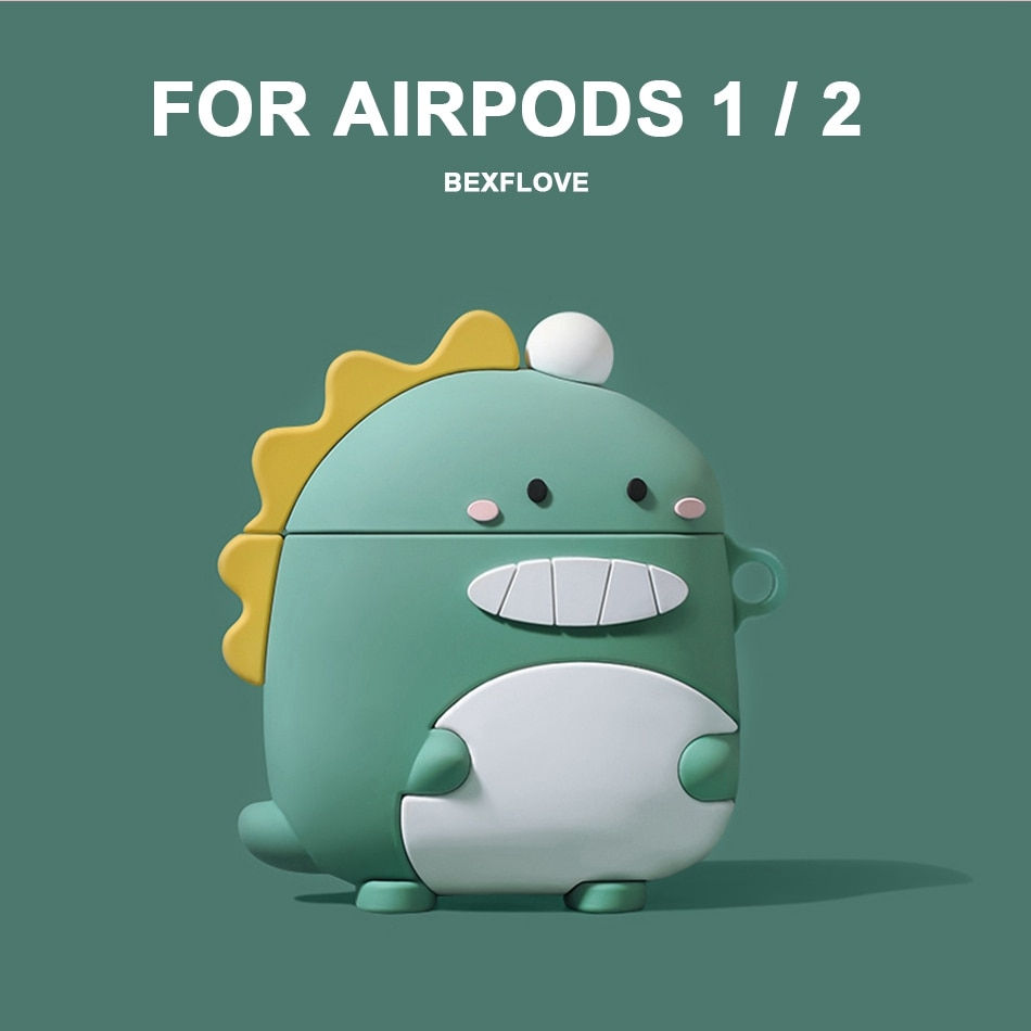 Miniaturbild: 3D Headphone Case For Airpods 2 Case Silicone Cute Dog Cartoon Earphone Cover 