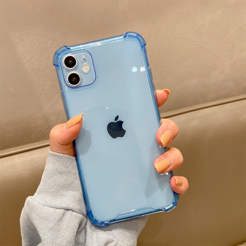 Thumbnail: Silicone Lens Protection Phone Case On For iPhone Color Shockproof Soft Cover