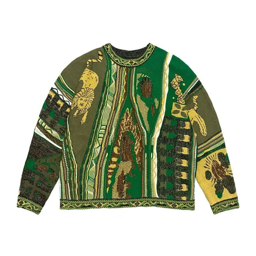 Thumbnail: Autumn And Winter New Retro Fashion National Trend Casual Thick Knit Sweatshirt