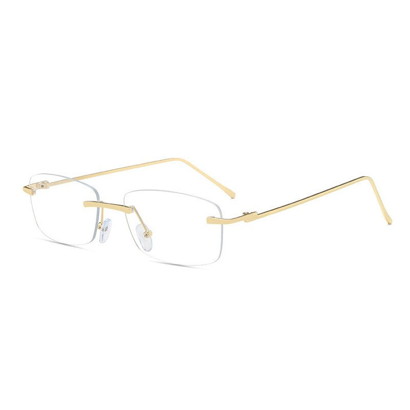 Thumbnail: Men Small Rectangle Rimless Sunglasses Women Vintage Clear Ocean Lens Eyewear 