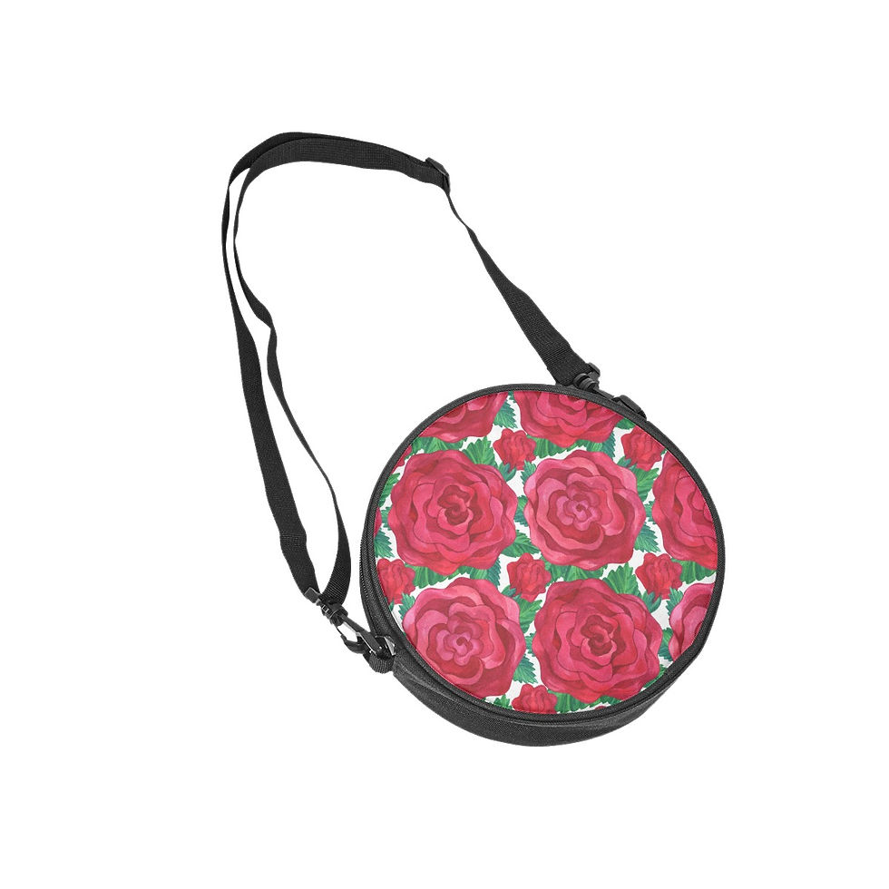 Thumbnail: Round Red Blossom Satchel Bags