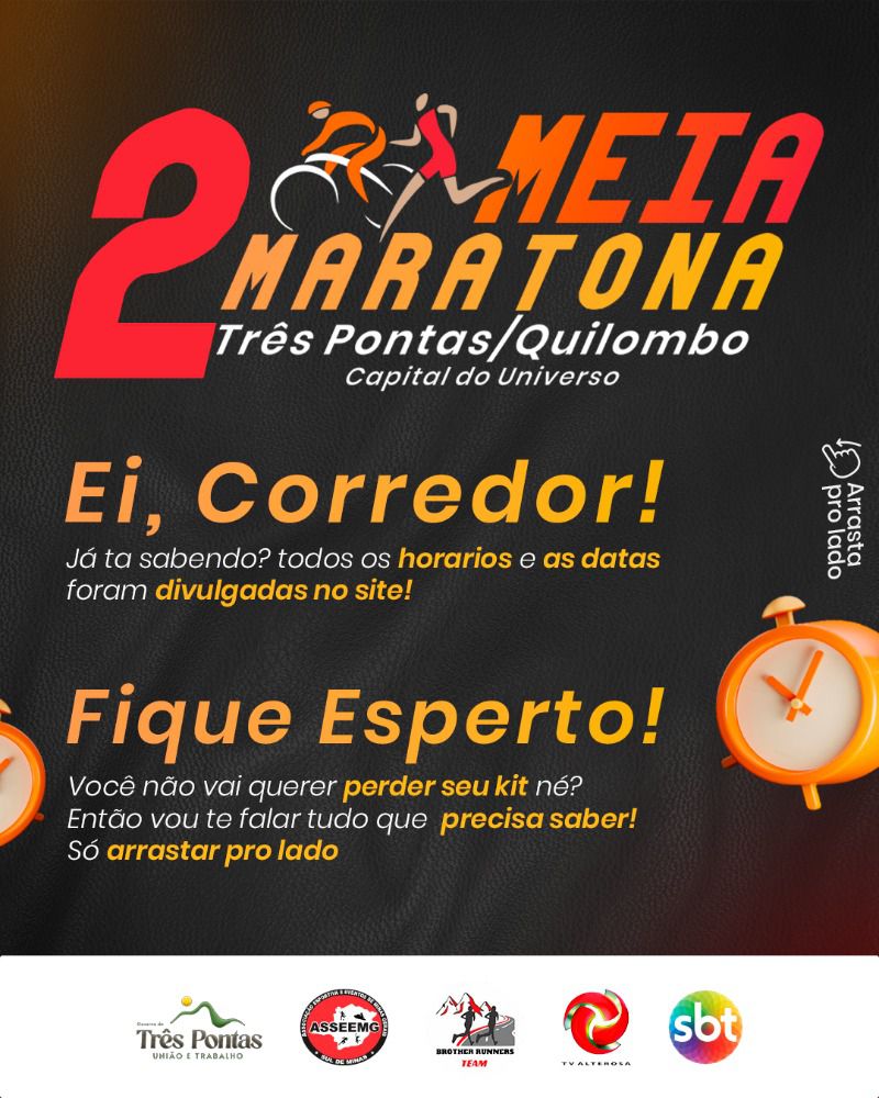2ª MEIA MARATONA Três Pontas x Quilombo