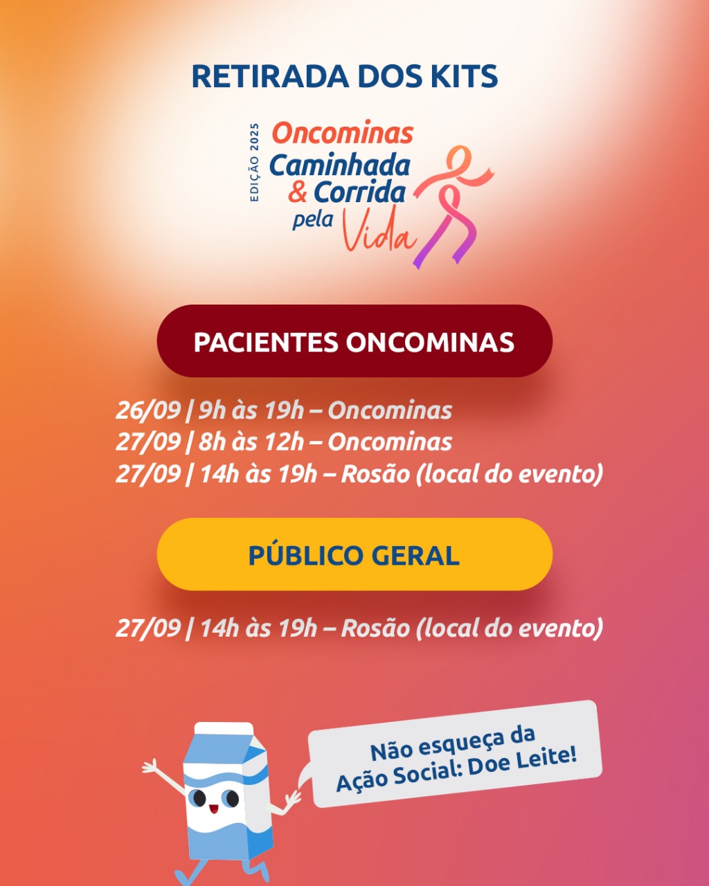 ONCOMINAS - Corrida e Caminhada Pela Vida