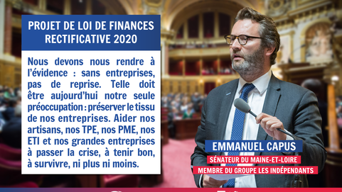 Emmanuel CAPUS : PJL de Finances rectificative pour 2020