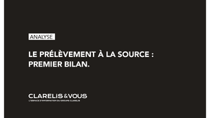 Le prélèvement à la source de l’impôt sur le revenu : premier bilan.