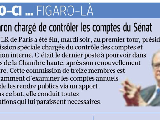 Le Figaro - Pierre Charon chargé de contrôler les comptes du Sénat
