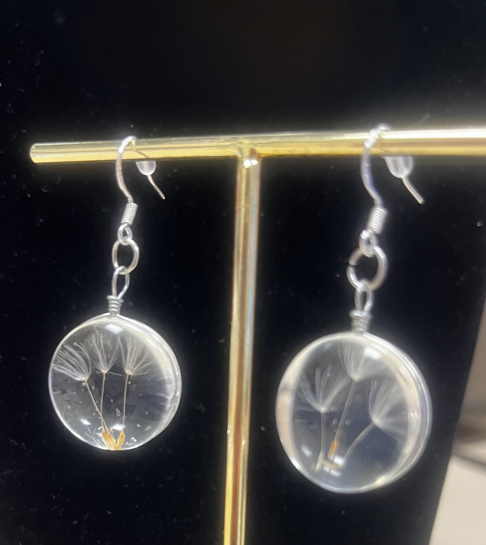 Dandelion earrings w/ hooks