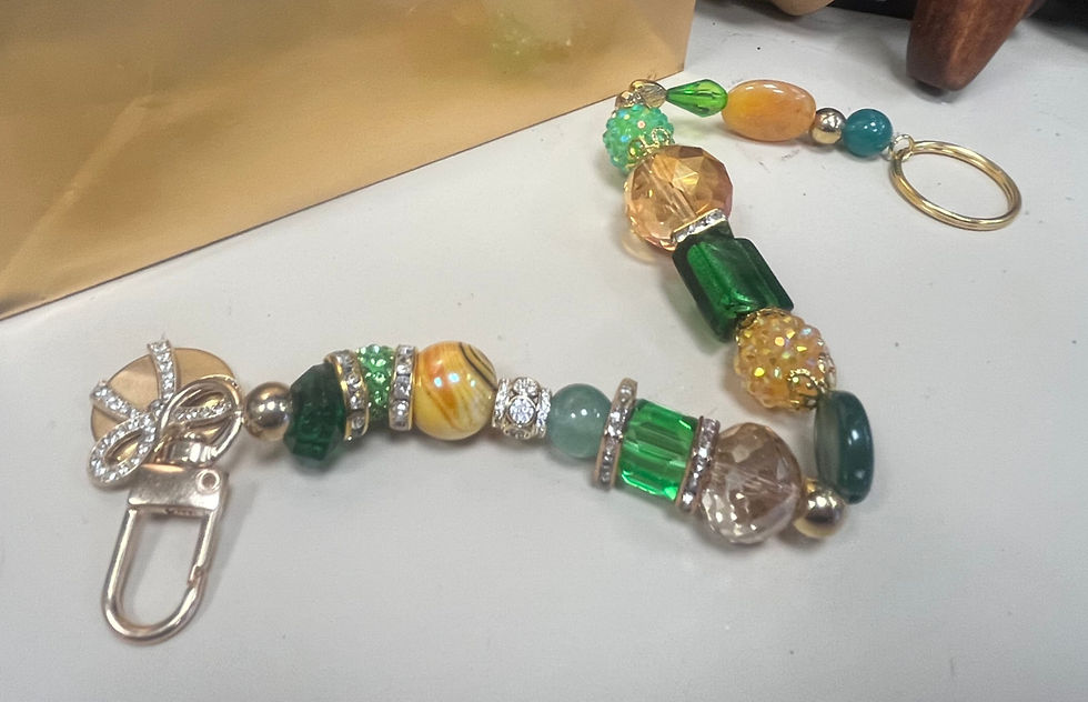 Thumbnail: Green and Gold Keychain