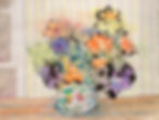 Bird Mug Floral 12in x 15in watercolour and India ink on paper