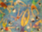 Aquamarine Ballet 22in X 30in. watercolour, India ink on paper
