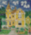 Comme-ci Lennoxville Quebec 16 x 14 mixed media oil pastel on paper